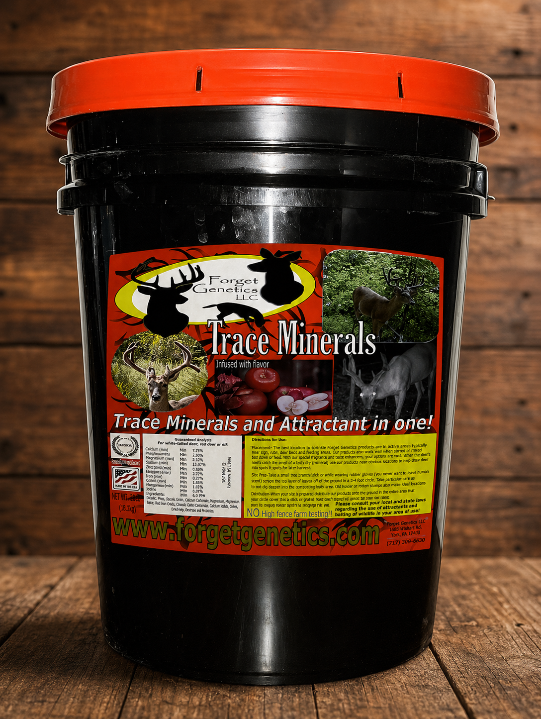 Apple Infused Trace Minerals Bucket 40LB (18.1kg)